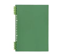 Nvzi -b Cuaderno de espiral a cuadros A5, cuaderno extraíble de papel grueso de tapa dura, 120 páginas/60 hojas, para tomar notas, suministros de oficina y hogar, 2 paquetes, color verde