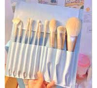 Nvzi Brochas de maquillaje, juego de brochas de maquillaje, kit de 10 brochas de maquillaje de viaje, brochas cosméticas para base de cara, rubor, sombra de ojos (azul) A15