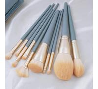Nvzi Brochas de maquillaje, juego de brochas de maquillaje, kit de 10 brochas de maquillaje de viaje, brochas cosméticas para base de cara, rubor, sombra de ojos (azul) A14