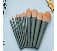Nvzi Brochas de maquillaje, juego de brochas de maquillaje, kit de 10 brochas de maquillaje de viaje, brochas cosméticas para base de cara, rubor, sombra de ojos (verde)