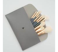 Nvzi Brochas de maquillaje, juego de brochas de maquillaje, kit de 10 brochas de maquillaje de viaje, brochas cosméticas para base de cara, rubor, sombra de ojos con bolsa de almacenamiento (azul)