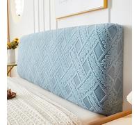 Nvzi-c: 1 bolsa de felpa tridimensional suave de ratán con una cubierta antipolvo para la cabecera que se puede quitar y lavar. La funda para cabecero mide 220 cm de largo (azul)