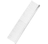 Nvzi -C Peine galvanizado de 2 piezas, artesanía duradera y exquisita, peine de aseo con forro recto para perros, plateado (tamaño pequeño)