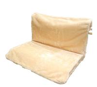 Nvzi Cama colgante de invierno para mascotas, para colgar en la pared, calentador para gatos, hamaca extraíble para mascotas (beige)