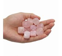 Nvzi Cristales de Cuarzo Rosa Natural Pulido y en Forma de Cuadrado, Piedras de Cuarzo y Curativas a Granel para Wicca,Reiki,Energía Curativa,Piedras de Chakra,Suministros de Brujería (10 unidades)