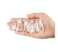 Nvzi Cristales de Cuarzo Transparente Pulidos y Redondeados, Cristales y Piedras Curativas de Cuarzo a Granel para Wicca, Reiki, Energía Curativa, Piedras de Chakra, Suministros de Brujería(10 Piezas)