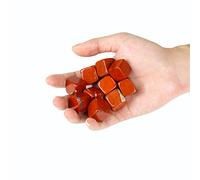 Nvzi Cristales de jaspe rojo natural pulidos y en forma de cuadrado, cristales y piedras curativas de cuarzo a granel para Wicca, energía curativa, piedra de chakra, suministro de brujería (10 piezas)