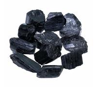 Nvzi Cristales de turmalina negra, cristales a granel, cristales y piedras curativas, rocas para pulir, cristal de amatista, cristales en bruto a granel, wicca, reiki, chakras, energía (1 libra)