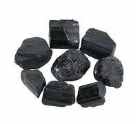 Nvzi Cristales de turmalina negra cruda a granel, piedras preciosas y cristales reales (1 libra)