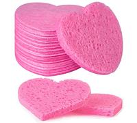Nvzi Exfoliante facial, esponjas faciales para lavado facial, almohadillas exfoliantes reutilizables, 50 unidades, rosa, A29