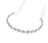 Nvzi Horquillas para el pelo de novia con flores y perlas de cristal, accesorios para el cabello, joyería con diamantes de imitación para novias, damas de honor, mujeres y niñas (plateado) Z31