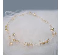 Nvzi Horquillas para el pelo de novia con flores y perlas de cristal, accesorios para el cabello, joyería con diamantes de imitación para novias, damas de honor, mujeres y niñas (dorado A) L61