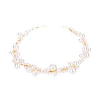 Nvzi Horquillas para el pelo de novia con flores y perlas de cristal, accesorios para el cabello, joyería con diamantes de imitación para novias, damas de honor, mujeres y niñas (dorado) A11