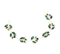 Nvzi Horquillas para el pelo de novia con flores y perlas de cristal, accesorios para el cabello, joyería con diamantes de imitación para novias, damas de honor, mujeres y niñas (verde) H44