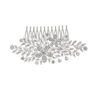 Nvzi Horquillas para el pelo de novia con flores y perlas de cristal, tocado, accesorios para el cabello de boda, joyería con diamantes de imitación para novias, damas de honor, mujeres y niñas