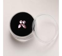 Nvzi Joyería de cristal del tesoro de dientes de varias formas de joyería de dientes de colores, juego de decoración de dientes acrílicos (rosa)
