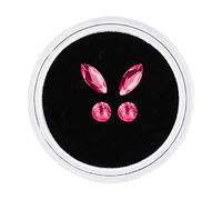 Nvzi Joyería de cristal del tesoro de dientes de varias formas de joyería de dientes de colores, juego de decoración de dientes acrílicos (color rosa)