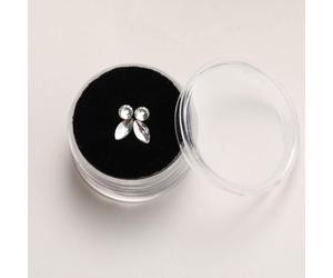 Nvzi Joyería de cristal del tesoro de dientes de varias formas y colores de joyería de dientes, juego de decoración de dientes acrílicos (blanco)