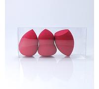 Nvzi Juego de 9 esponjas de belleza, esponja mezcladora de maquillaje para maquillaje líquido y crema, cobertura construible, esponja de base para base natural, espuma sin látex, rojo oscuro A43