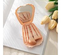 Nvzi Juego de brochas de maquillaje, juego de brochas de maquillaje, kit de 5 brochas de maquillaje de viaje, brochas cosméticas para base de cara, rubor, sombra de ojos con estuche de almacenamiento