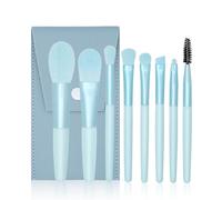 Nvzi Juego de brochas de maquillaje, juego de brochas de maquillaje, kit de brochas de maquillaje de viaje, brochas cosméticas para base de cara, rubor, sombra de ojos con bolsa de almacenamiento