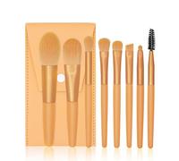 Nvzi Juego de brochas de maquillaje, juego de brochas de maquillaje, kit de brochas de maquillaje de viaje, brochas cosméticas para base de cara, rubor, sombra de ojos con bolsa de almacenamiento