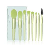 Nvzi Juego de brochas de maquillaje, juego de brochas de maquillaje, kit de brochas de maquillaje de viaje, brochas cosméticas para base de cara, rubor, sombra de ojos con bolsa de almacenamiento