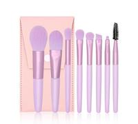 Nvzi Juego de brochas de maquillaje, juego de brochas de maquillaje, kit de brochas de maquillaje de viaje, brochas cosméticas para base de cara, rubor, sombra de ojos con bolsa de almacenamiento