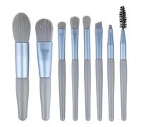 Nvzi Juego de brochas de maquillaje, juego de brochas de maquillaje mini, kit de 8 brochas de maquillaje de viaje, brochas cosméticas para base de cara, rubor, sombra de ojos (azul)