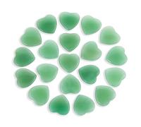 Nvzi Piedras Corazón Cristalinas de Aventurina Verde Natural Pulida y Tumbada,Cristales y Piedras de Curación en Cuarzo a Granel para Wicca,Reiki,Energía de Curación,Piedras de Chakra(20 piezas)