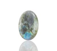 Nvzi Piedras de preocupación Labradorita para niños, cristales de chakra y piedras de sanación, piedra ovalada para la palma, piedra para el pulgar, cristales para principiantes (1 pieza)