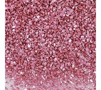 Nvzi Piedras trituradas de cristal de colores irregulares de 100 g, materiales de decoración de uñas, grava brillante para diseño de manicura, rosa intenso