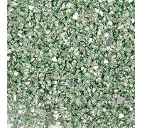 Nvzi Piedras trituradas de cristal de colores irregulares de 100 g, materiales de decoración de uñas, grava brillante para diseño de manicura, verde claro