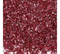 Nvzi Piedras trituradas de cristal de colores irregulares de 100 g, materiales de decoración de uñas, grava brillante para diseño de manicura, rojo