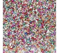 Nvzi Piedras trituradas de cristal de colores irregulares de 100 g, materiales de decoración de uñas, grava brillante para diseño de manicura, colorido