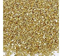 Nvzi Piedras trituradas de cristal de colores irregulares de 100 g, materiales de decoración de uñas, grava brillante para diseño de manicura, dorado-02