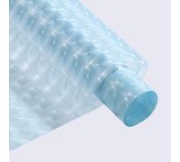 Nvzi regalos, flores, papel de embalaje de caja de regalo, papel de embalaje de ojo de gato ilusión tridimensional de cubitos de hielo, papel de embalaje de flores impermeable (azul)