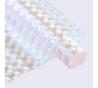 Nvzi regalos, flores, papel de embalaje de caja de regalo, papel de embalaje de ojo de gato ilusión tridimensional de cubitos de hielo, papel de embalaje de flores impermeable (coloreado)