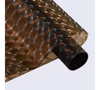 Nvzi regalos, flores, papel de embalaje de caja de regalo, papel de embalaje de ojo de gato ilusión tridimensional de cubitos de hielo, papel de embalaje de flores impermeable (marrón)