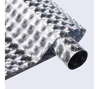 Nvzi regalos, flores, papel de embalaje de caja de regalo, papel de embalaje de ojo de gato ilusión tridimensional de cubitos de hielo, papel de embalaje de flores impermeable (plateado)