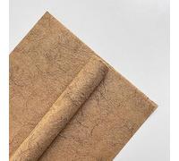 Nvzi regalos, flores, papel de embalaje de caja de regalo, papel de fibra de cáñamo rasgado a mano, papel de embalaje de flores (color café claro)