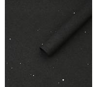 Nvzi regalos, flores, papel de embalaje de caja de regalo, papel de textura de piedra arrugada, papel de embalaje de flores (negro)