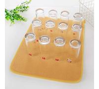 Nvzi Tapete de secado de platos amarillo, tapete de secado de platos de 15 x 20 pulgadas, tapete de secado de piedra para encimera de cocina, tapete seco para platos, 1 alfombrilla de secado de platos