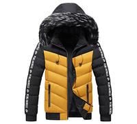 NW Chaqueta De Invierno Para Hombre, Cuello De Piel, Con Capucha, Gruesa, CáLida, Prendas De Vestir De AlgodóN, Parka Y Abrigos De Retales Para Hombre, Parkas Rompevientos Para Hombre