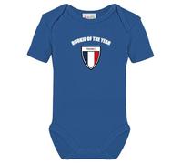 NW NATIONWEAR Body para bebé pelele recién nacido, Rookie of the Year Francia diseño con bandera francesa, ropa de bebé manga corta suave, mono unisex, regalo baby shower