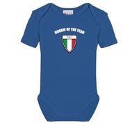 NW NATIONWEAR Body para bebé pelele recién nacido, Rookie of the Year Italia diseño con bandera italiana, ropa de bebé manga corta suave, mono unisex, regalo baby shower