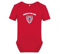 NW NATIONWEAR Body para bebé pelele recién nacido, Rookie of the Year Noruega diseño con bandera noruega, ropa de bebé manga corta suave, mono unisex, regalo baby shower