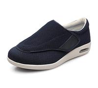 Nwarmsouth Zapatillas para rehabilitación,Añadiendo Fertilizante para ensanchar los Zapatos de Ancianos, Zapatillas de cirugía de pie Grande, Azul Oscuro_43,Zapatos de Terapia de Artritis Edema