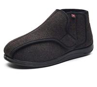 Nwarmsouth Zapatos de Terapia de Artritis Edema,Zapatos para diabéticos de Edad Avanzada, pies hinchados Zapatillas ajustables-48_Brown,Zapatos Transpirables para diabéticos