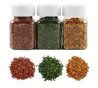 NWFashion 3 x 56 ml caja paisaje hoja arena modelos simulación hojas de hoja para ferrocarril hierba artificial miniatura guerra juego terreno DIY modelo